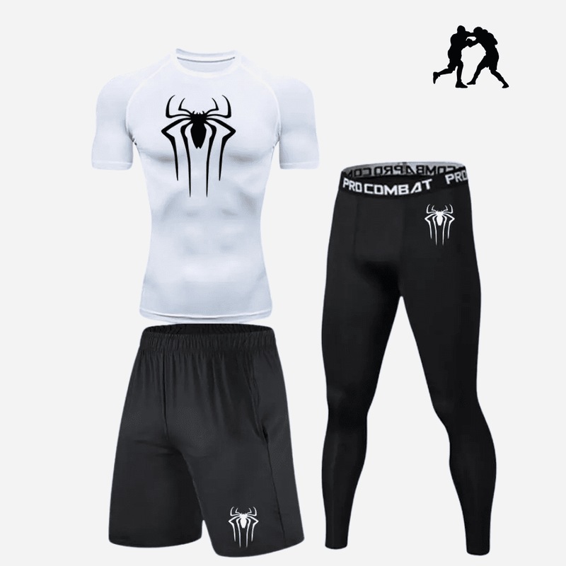 Conjunto de Compressão Konawi™ - Edição Homem Aranha Cor Branco