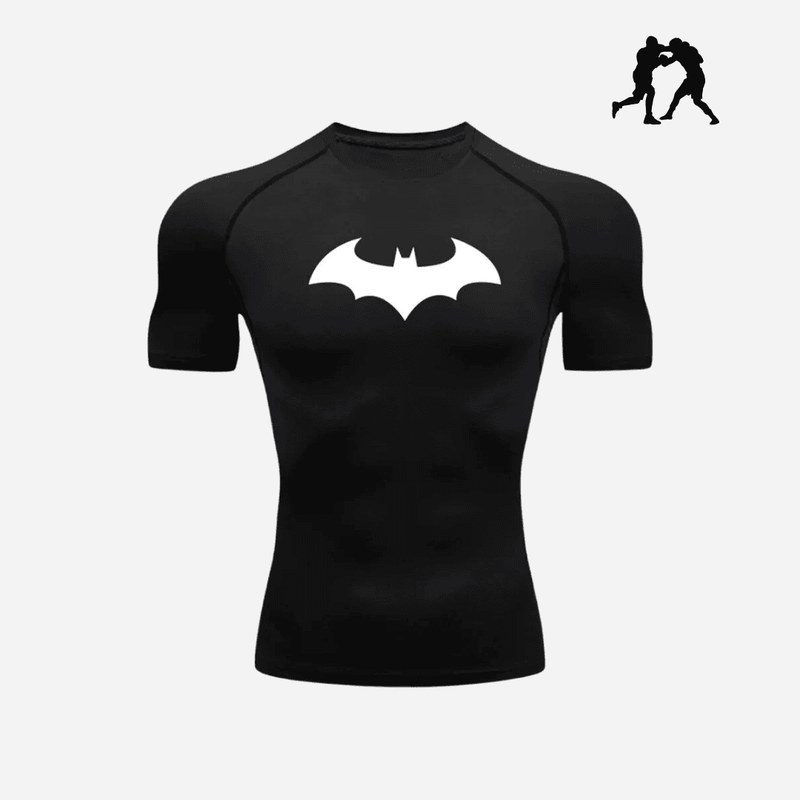 Camiseta Konawi™ T-shirt Manga Curta - Edição Batman Preto e Branco