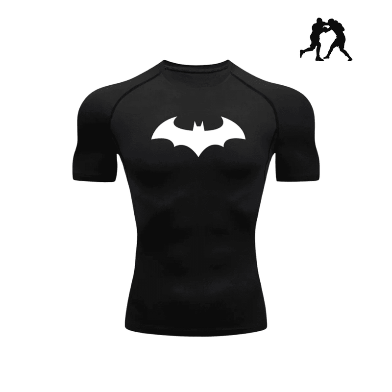 Camiseta Konawi™ T-shirt Manga Curta - Edição Batman Preto e Branco