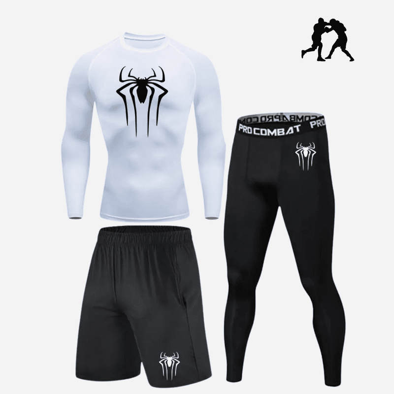 Conjunto de Compressão Konawi™ - Edição Homem Aranha Cor Branco