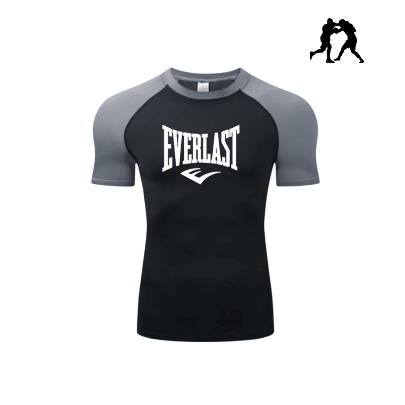 Camiseta T-Shirt  EVERLAST Manga Curta - Cor Preto e Cinza