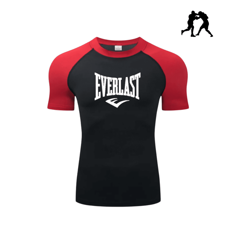 Camiseta T-Shirt  EVERLAST Manga Curta - Cor Preto e Vermelho